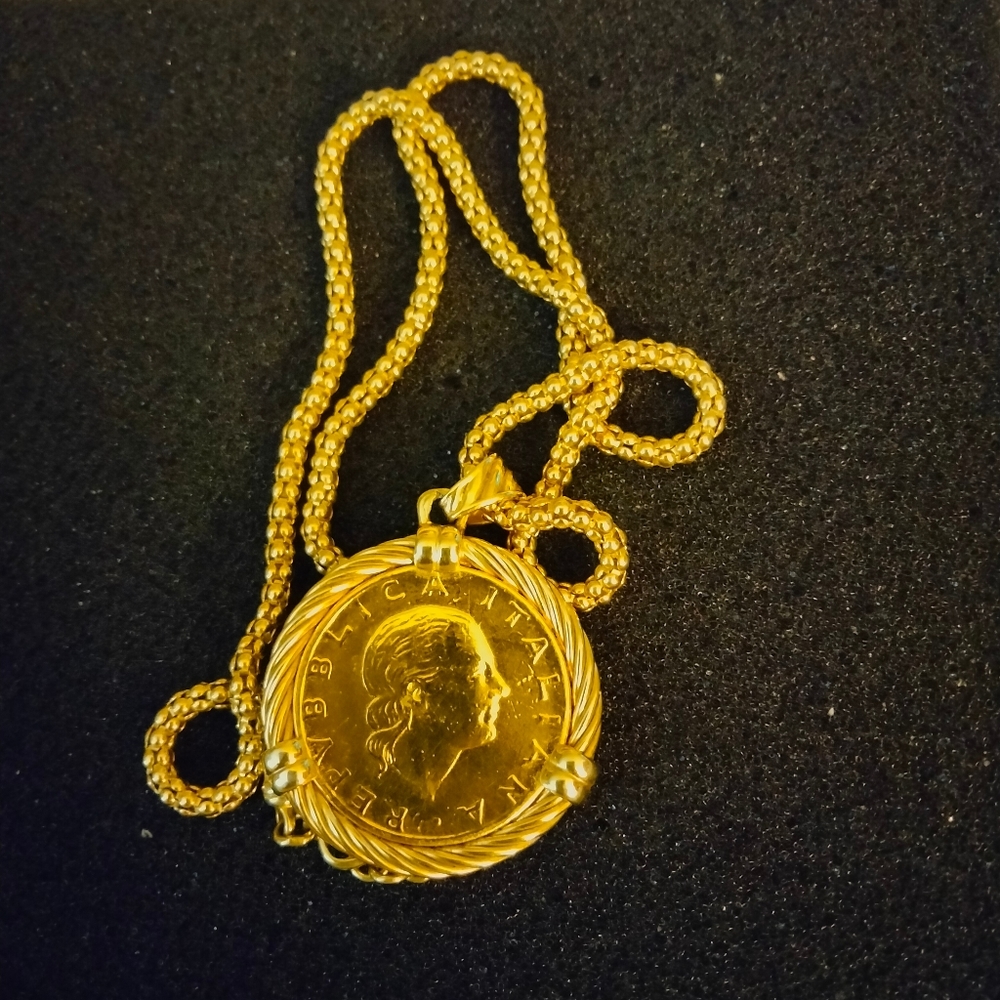 Italian Lira necklace